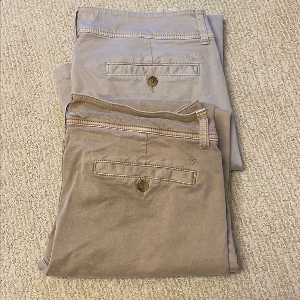 8R American eagle 2 pair women khaki bundle
